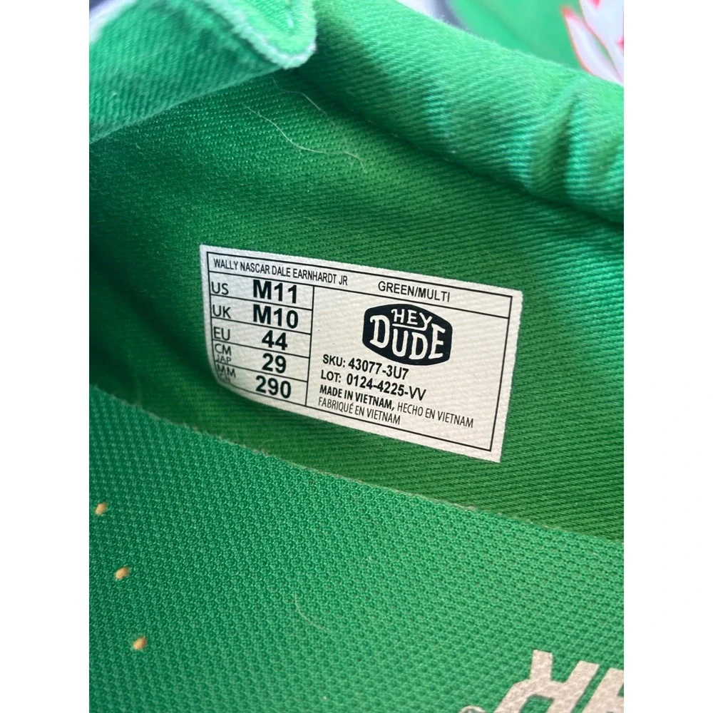 Hey Dude Wally NASCAR Dale Earnhardt Jr Sun Drop Green Shoes Mens 11‎